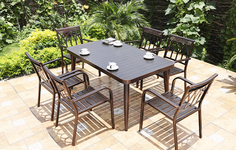 休闲简约室外铸铝北欧桌椅